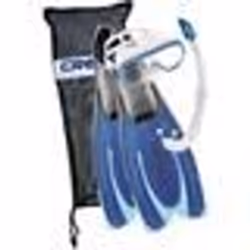 Cressi Sub S.p.A. Agua Bag Ensemble Plongée/Natation Palmes-Masque-Tuba avec Sac Mixte Enfant Bleu 37/38 - XCA312037