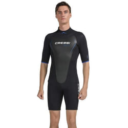 Cressi  Altum Man 3mm Wetsuit Combinaisons Shorty Homme Premium Néoprène 3 mm Noir/Bleu M/M/3 - 8022983149011