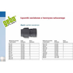 Raccord à compression pp 32x5/4'' gw filetage intérieur PN16, pour tubes pe, noir