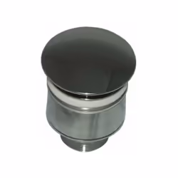 bonde de lavabo refermable raccordement : G 1 1/4" cache en chroma, diamètre : 72 mm