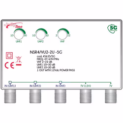 G.B.S. Elettronica NSR4/VU2-2OUT -5G amplificateur de signal TV 45 - 694 MHz - Vue supplémentaire 3