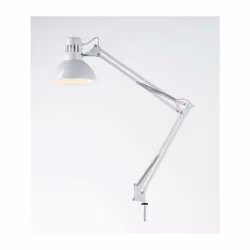 Lampe de table à rallonge avec pince ; Puissance maximale : 60W Attaque : E27 Matière : Métal Couleur : Blanc Hauteur totale  ...