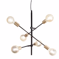 Lustre LED suspendu Vector par Perenz. Lustre suspendu de style industriel. Composé de trois bras orientables à volonté avec  ...