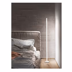Lampadaire LED Stick en métal peint en blanc. Lampadaire LED ø 18cm et H140cm. Lampadaire LED 25W, 1600lm et une température  ...