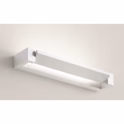 Applique métallique à revêtement en poudre couleur blanc mat avec diffuseur acrylique diffuseur en acrylique satiné, barre fr ...