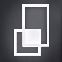 Applique LED Cross en métal blanc et diffuseur en acrylique satiné. Applique LED H42 cm, L29cm. Applique LED 20W, 1500lm et u ...