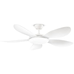 Perenz - Ventilateur de Plafond avec Lumière 7172 b ct Blanc d. 130 cm, 5 Pales, 5 Vitesses, Moteur dc 40W, Silencieux