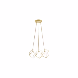 Lustre LED suspendu moderne Cube par Perenz. Hauteur réglable jusqu'à 200 cm. Lustre à suspension LED à 3 ampoules avec douil ...