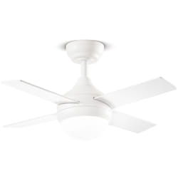 Perenz - Ventilateur de plafond avec lumière 7163 b ct Blanc d. 80 cm, 4 pales, 6 vitesses, moteur dc 40W, silencieux