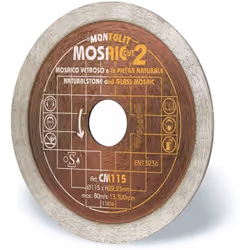 DISQUE DE DIAMANT 115 MM POUR MOSAIQUE ET GRÈS EMAILLÉ MINCE ET DELICAT MONTOLIT CERMONT CM115 Lames de carreaux de jante con ...