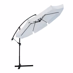 Biacchi Gianfranco O850006, Parasol d'aire de jeux cantilever, Rond, Blanc, Polyester, Acier, Acier