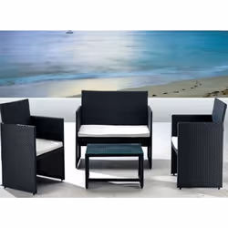 Biacchi Gianfranco S1383022 ensemble de meubles de jardin Noir
