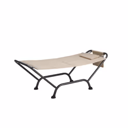Biacchi Gianfranco A1220302, Hamac avec cadre, 1 personne(s), PVC, Acier, Beige, Noir, Acier, 980 mm