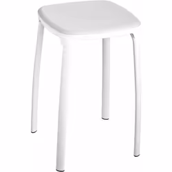 Tabouret en polypropylène blanc .