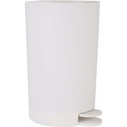 Poubelle 3 l en polypropylène blanc avec pédale