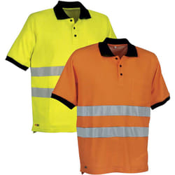 Polo de travail haute visibilité Cofra Helpway - l - Orange