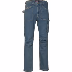 Ligne : JEANS Description : 1 grande poche à outils sur la jambe gauche, 2 poches sur le devant, 2 poches au dos, anneau port ...
