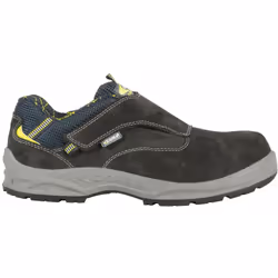 Chaussure basse, en croûte velours hydrofuge, couleur bleu, doublure en tissu DRYFRESH 100% polyester, antistatique, antichoc ...