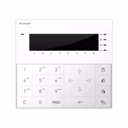 Clavier Comelit soft-touch avec écran LCD alphanumérique pour la gestion et la programmation des centrales d'alarme de la sér ...