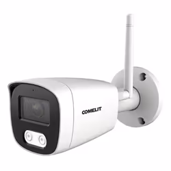 Caméra Bullet WIFI Comelit : Résolution 5MP Objectif fixe 2,8 mm Degré de protection IP66 Microphone intégré Fonctions : Colo ...