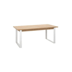 Table extensible en bois avec pieds en fer blanc, 180/240x91 cm