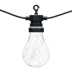 LOTTI Guirlande lumineuse extérieure guinguette dété Party Light - 10 ampoules goutte A67 - Blanc chaud - 100 micro-Led - 5 m