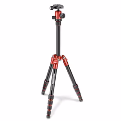 Manfrotto Element trépied Caméras numériques 3 pieds Rouge