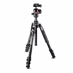 Manfrotto MKBFRLA4BK-BH, 3 pieds, Noir, Argent, 151 cm, 1,59 kg
