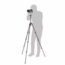 Manfrotto MKBFRTC4-BH trépied Caméscope portable 3 pieds Noir, Argent - Vue supplémentaire 5