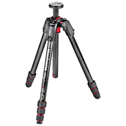 Manfrotto MT190GOC4 trépied Caméras numériques 3 pieds Noir, Rouge