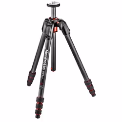 Manfrotto MT190GOA4, 3 pieds, Noir, Rouge, 152 cm, 1,66 kg