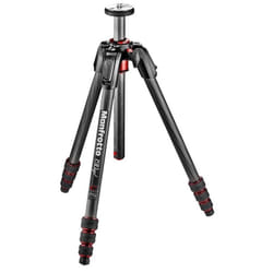 Manfrotto MT190GOA4 trépied Caméras numériques 3 pieds Noir, Rouge