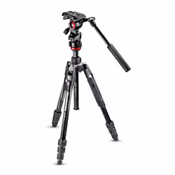 Manfrotto MVKBFRT-LIVE, 3 pieds, Noir, Rouge, Argent, 150 cm, 1,64 kg