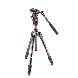 Manfrotto MVKBFRTC-LIVE trépied Caméscope portable 3 pieds Noir, Argent
