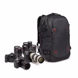 Manfrotto MB PL2-BP-FX-L, Sac à dos, Universel, Sangle épaule, Compartiment pour Notebook, Noir