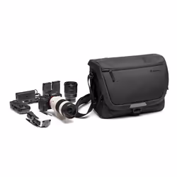 Manfrotto MB MA3-M-M, Sac Messenger, Universel, Sangle épaule, Compartiment pour Notebook, Noir