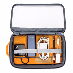 Lowepro GearUp Case Large Étui-sac à main Nylon, Antidéchirure Gris, Orange