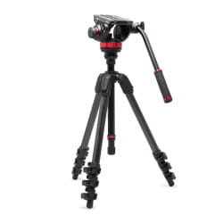 MANFROTTO Trépied vidéo en carbone avec rotule fluide à base plate type 502 - MVK502055CXPROV