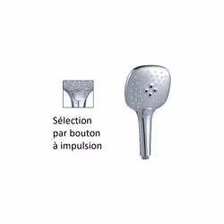 Douchette 120 mm 3 jets DC061CR THERMADOR - UDE210DO - Douchette ABS chromé Nombre de jets 5 Type de jets jet normal /jet plu ...
