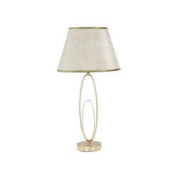 Lampe à Poser en Métal Flush 58cm Crème & Or