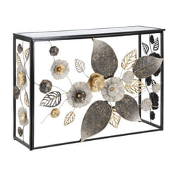 Console Design en Métal Flora 111cm Multicolore