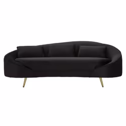 Canapé 3 places - OSLO - Noir - Tissu - Fixe - Contemporain - Design
