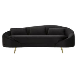 Canapé 3 places - OSLO - Noir - Tissu - Fixe - Contemporain - Design