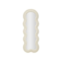 Miroir Mural en Tissu Bouclé Teddy 160cm Crème