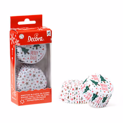 Decora 0339872, Caissettes pour cupcake / muffin, Rond, 220 °C, Multicolore, 32 mm, 5 cm