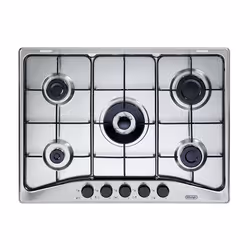 De’Longhi FFA 57 ASV, Acier inoxydable, Intégré, 68 cm, Gaz, Acier inoxydable, 5 zone(s)