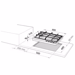 De’Longhi FFI 46 ER plaque Acier inoxydable Intégré 60 cm Plaque scellée 4 zone(s)