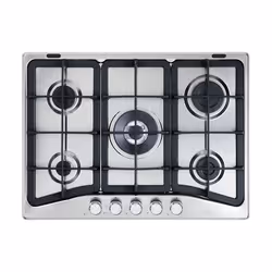 De’Longhi PFI 57 GH, Acier inoxydable, Intégré, 68 cm, Gaz, Acier inoxydable, 5 zone(s)