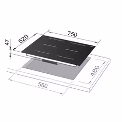 De’Longhi SLI 754 plaque Noir Intégré 75 cm Plaque avec zone à induction 4 zone(s) - Vue supplémentaire 2