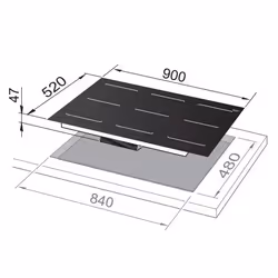 De’Longhi SLI 905 plaque Noir Intégré 90 cm Plaque avec zone à induction 5 zone(s)